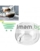 Двустенна стъклена чаша за кафе 100 мл